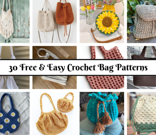 30 Free & Easy Crochet Bag Patterns crochet bag patterns