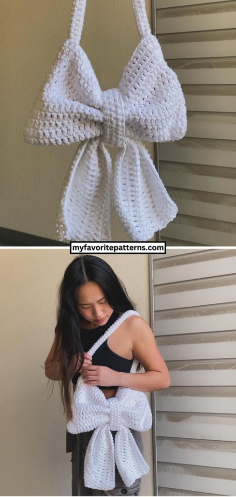 Crochet Shoulder Bow Bag Pattern