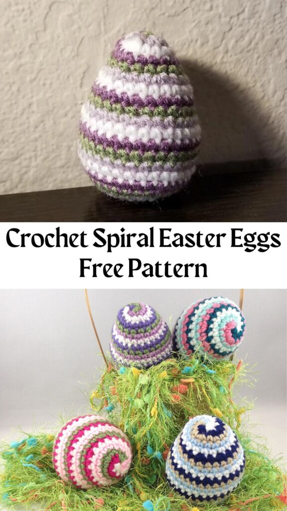Crochet Spiral Easter Eggs Free Pattern
