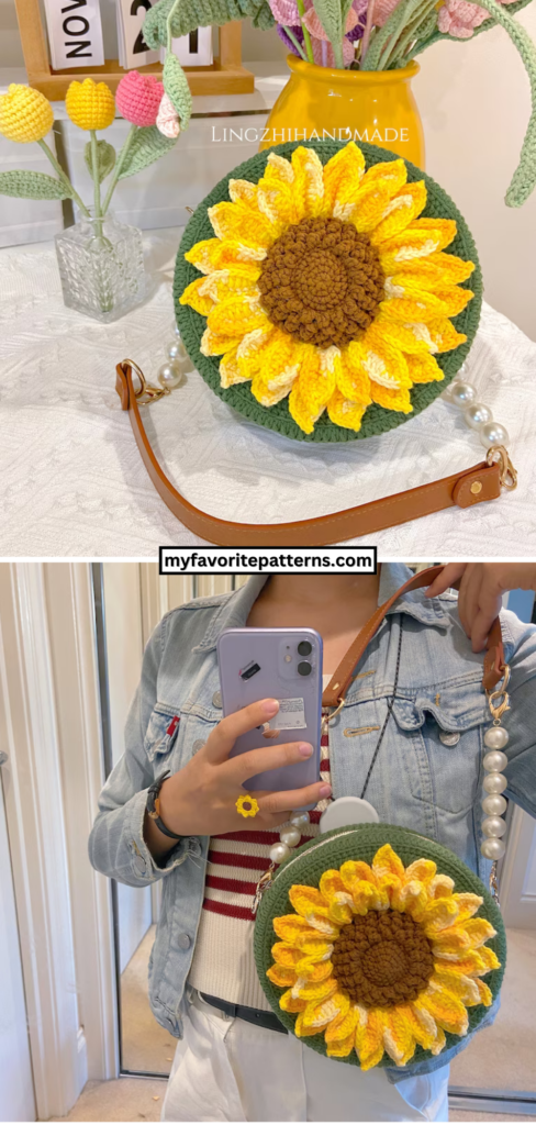Crochet Sunflower Bag Pattern