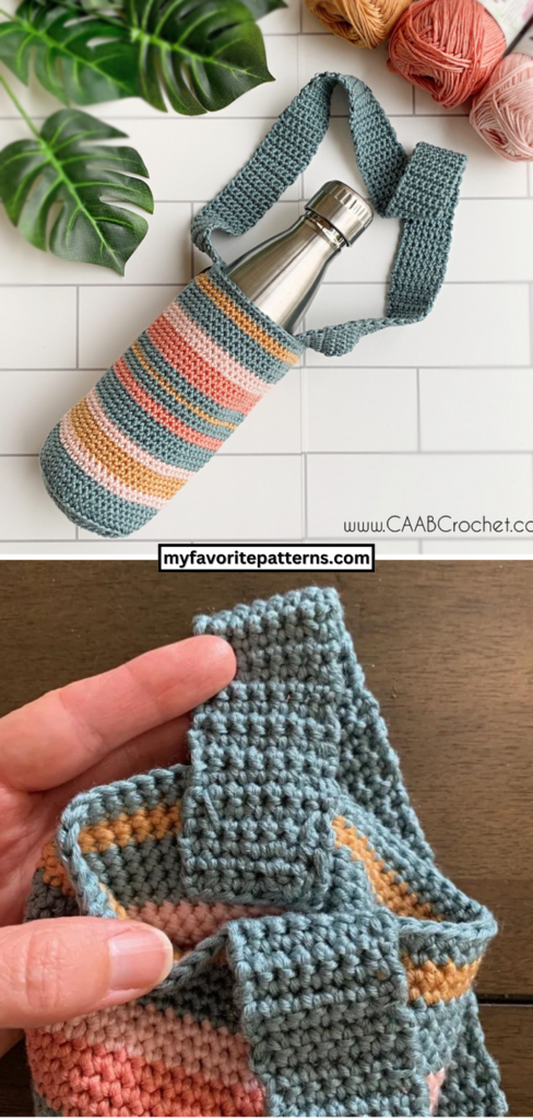 Free Beach Vibes Crochet Bottle Holder Pattern