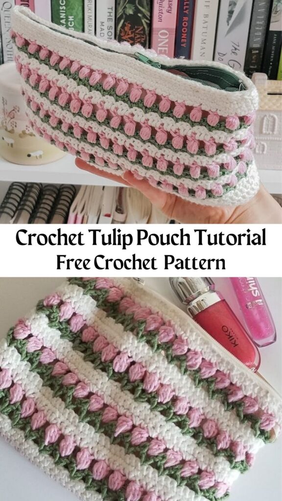 Crochet Tulip Pouch Tutorial