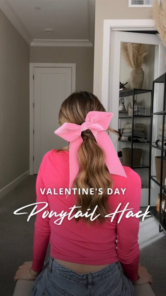 Valentine’s Day Ponytail Hairstyle