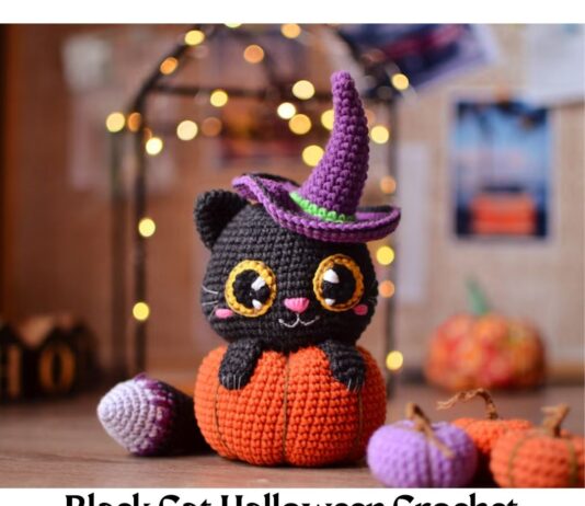 Black Cat Halloween Crochet Pattern Black Cat Halloween Crochet Pattern