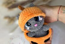 Crochet Kitten in a Pumpkin Pattern Crochet Kitten in a Pumpkin Pattern