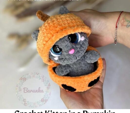 Crochet Kitten in a Pumpkin Pattern Crochet Kitten in a Pumpkin Pattern