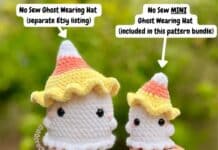 MINI Ghosts Wearing Hats Crochet Pattern MINI Ghosts Wearing Hats Crochet Pattern