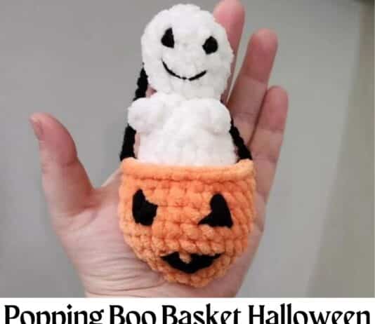 Popping Boo Basket Halloween Crochet Pattern Popping Boo Basket Halloween Crochet Pattern