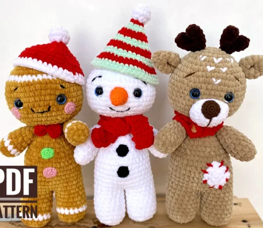 3 Adorable Crochet Patterns for Christmas Fun Crochet Pattern Christmas Bundle