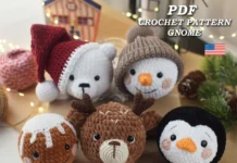 5 Adorable Crochet Christmas Ornaments Pattern