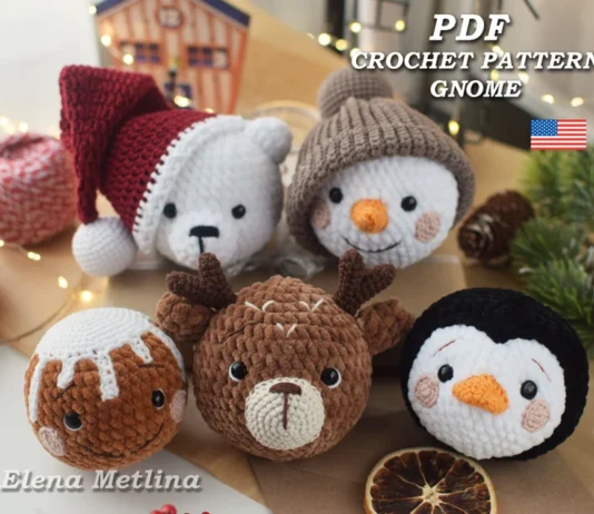 5 Adorable Crochet Christmas Ornaments Pattern