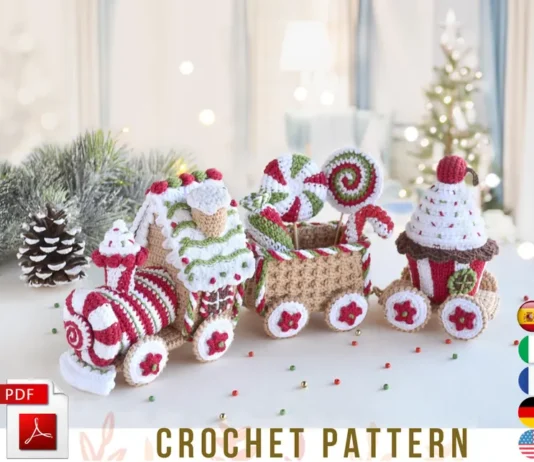 Christmas Amigurumi Gingerbread Train Engine Pattern Christmas Amigurumi Gingerbread Train Engine Pattern