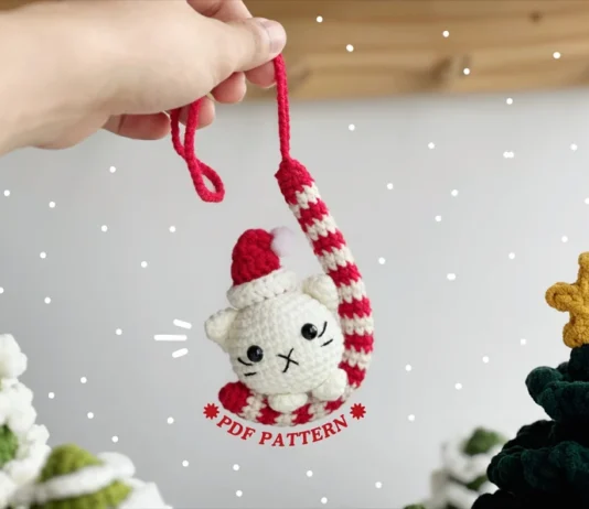 Christmas Candy Cat Car Hanging Crochet Pattern Christmas Car Hanging Crochet Pattern