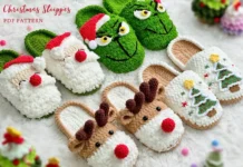 Christmas Crochet Slipper Patterns Christmas Crochet Slipper Patterns