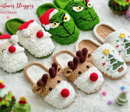Christmas Crochet Slipper Patterns Christmas Crochet Slipper Patterns