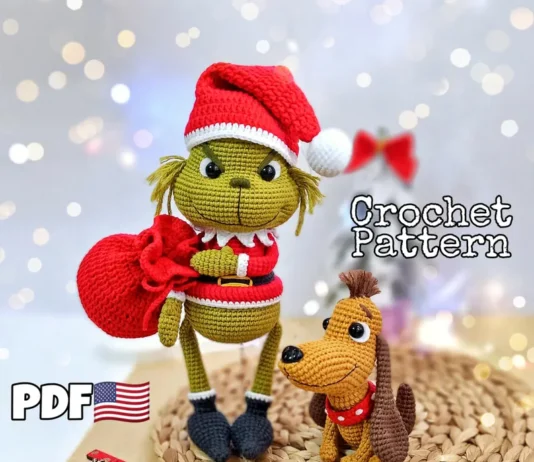 Christmas Green Villain & Dog Crochet Pattern Christmas Green Villain & Dog Crochet Pattern