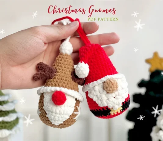Christmas Reindeer & Santa Gnome Crochet Patterns Christmas Gnome Crochet Patterns