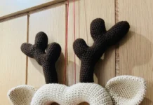 Crochet Christmas Reindeer Wreath Pattern Crochet Christmas Reindeer Wreath Pattern