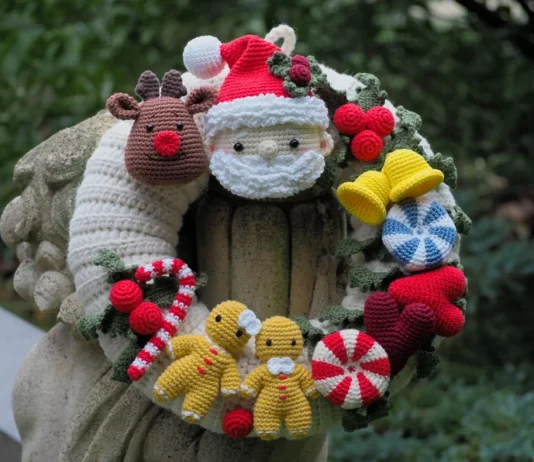 Easy Crochet Christmas Wreath Pattern Crochet Christmas Wreath Pattern