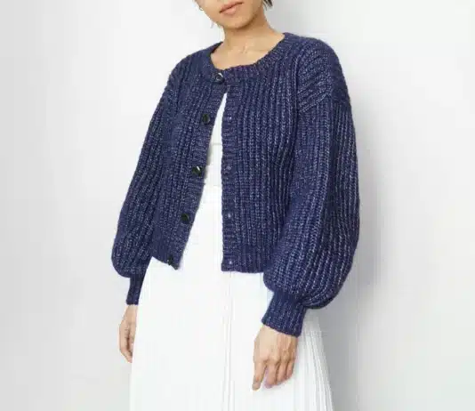 Crochet Ribbed Cardigan Pattern – 6 Sizes, Easy Instructions Crochet Ribbed Cardigan Pattern