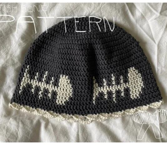 Easy Crochet Fish Bone Beanie Pattern Easy Crochet Fish Bone Beanie Pattern