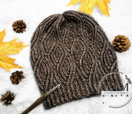 Gianna Knit-Look Slouchy Cropped Beanie Pattern