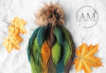 Leafy Knit-Look Slouchy Beanie Crochet Pattern Leafy Knit-Look Slouchy Beanie Crochet Pattern