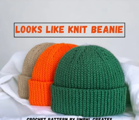 Looks Like Knit Crochet Beanie Pattern Looks Like Knit Crochet Beanie Pattern