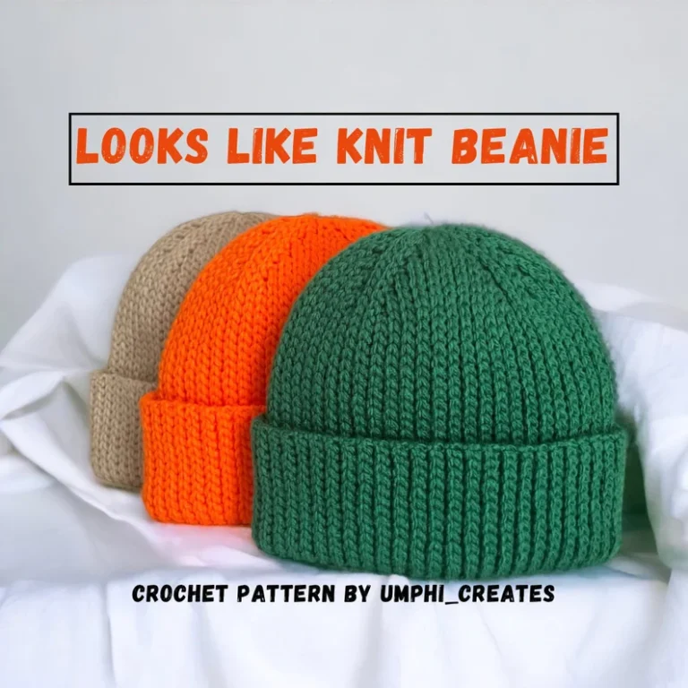 Looks Like Knit Crochet Beanie Pattern