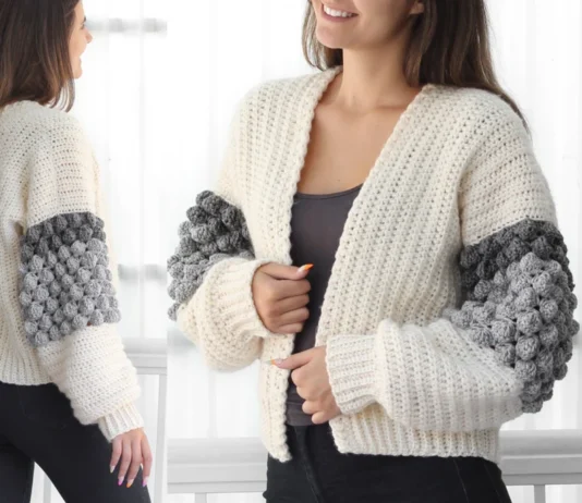 Naomi Crochet Bobble Cardigan Pattern Naomi Crochet Bobble Cardigan Pattern