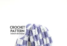 Stylish Checkered Beanie Crochet Pattern Stylish Checkered Beanie Crochet Pattern