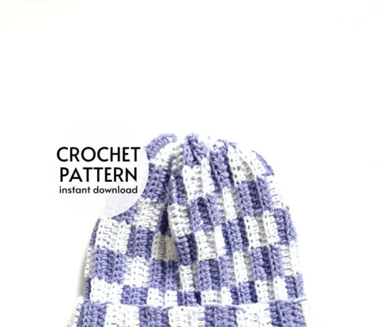 Stylish Checkered Beanie Crochet Pattern Stylish Checkered Beanie Crochet Pattern