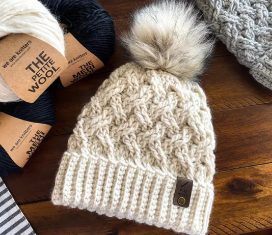 The Westlyn Woven Beanie Crochet Pattern The Westlyn Woven Beanie Crochet Pattern