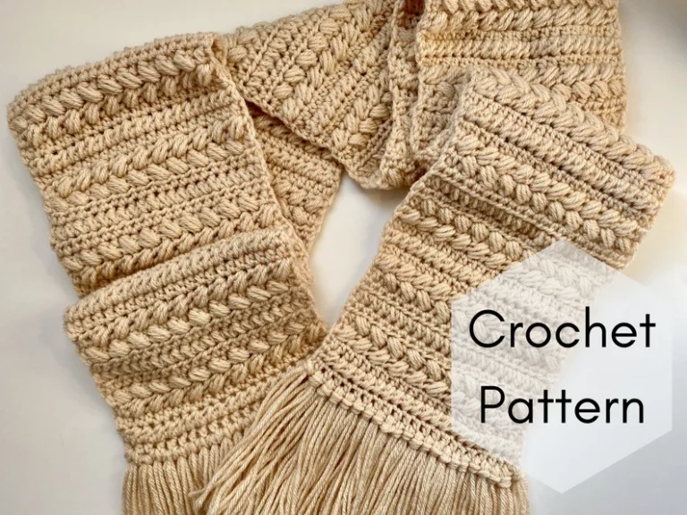 Brioche Bun Scarf Crochet Pattern