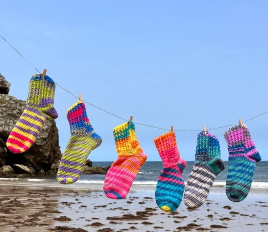 Coastal Cosy Socks Crochet Pattern Coastal Cosy Socks Crochet Pattern