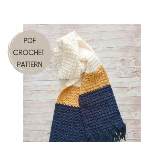 Color Block Crochet Super Scarf Pattern Color Block Crochet Scarf Pattern