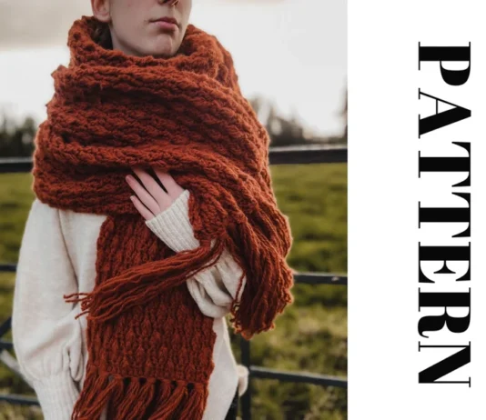 Cozy Oversized Crochet Scarf Pattern Cozy Oversized Crochet Scarf Pattern