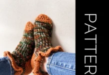 Crochet Ruffle Socks Pattern for Winter Crochet Ruffle Socks Pattern for Winter