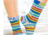 Crochet Stripy Socks Pattern PDF Crochet Stripy Socks Pattern