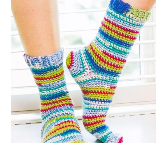 Crochet Stripy Socks Pattern PDF Crochet Stripy Socks Pattern