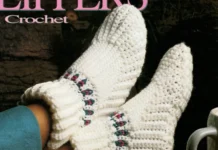 Warm Crocheted Slippers House Socks Pattern Crocheted Slippers House Socks