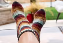 Herringbone Socks Crochet Pattern Herringbone Socks Crochet Pattern