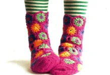 Hexagon & Half Hexagon Crochet Sock Pattern Hexagon & Half Hexagon Crochet Sock Pattern