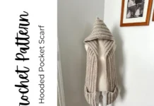 Hooded Pocket Scarf Crochet Pattern Hooded Pocket Scarf Crochet Pattern