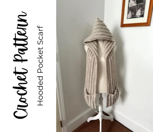 Hooded Pocket Scarf Crochet Pattern Hooded Pocket Scarf Crochet Pattern