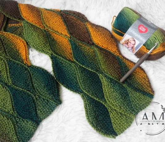 Leafy Knit-Look Scarf Crochet Pattern Leafy Knit-Look Scarf Crochet Pattern