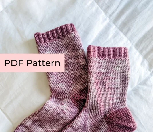 The Stitchery & Co. Classic Socks Crochet Pattern Classic Socks crochet pattern