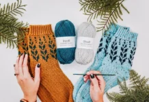 Vine Colorwork Crochet Sock Pattern Vine Colorwork Crochet Sock Pattern