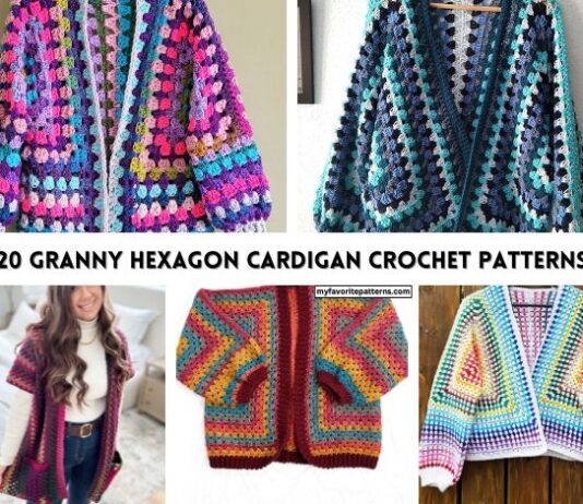 20 Granny Hexagon Cardigan Crochet Patterns 20 Granny Hexagon Cardigan Crochet Patterns