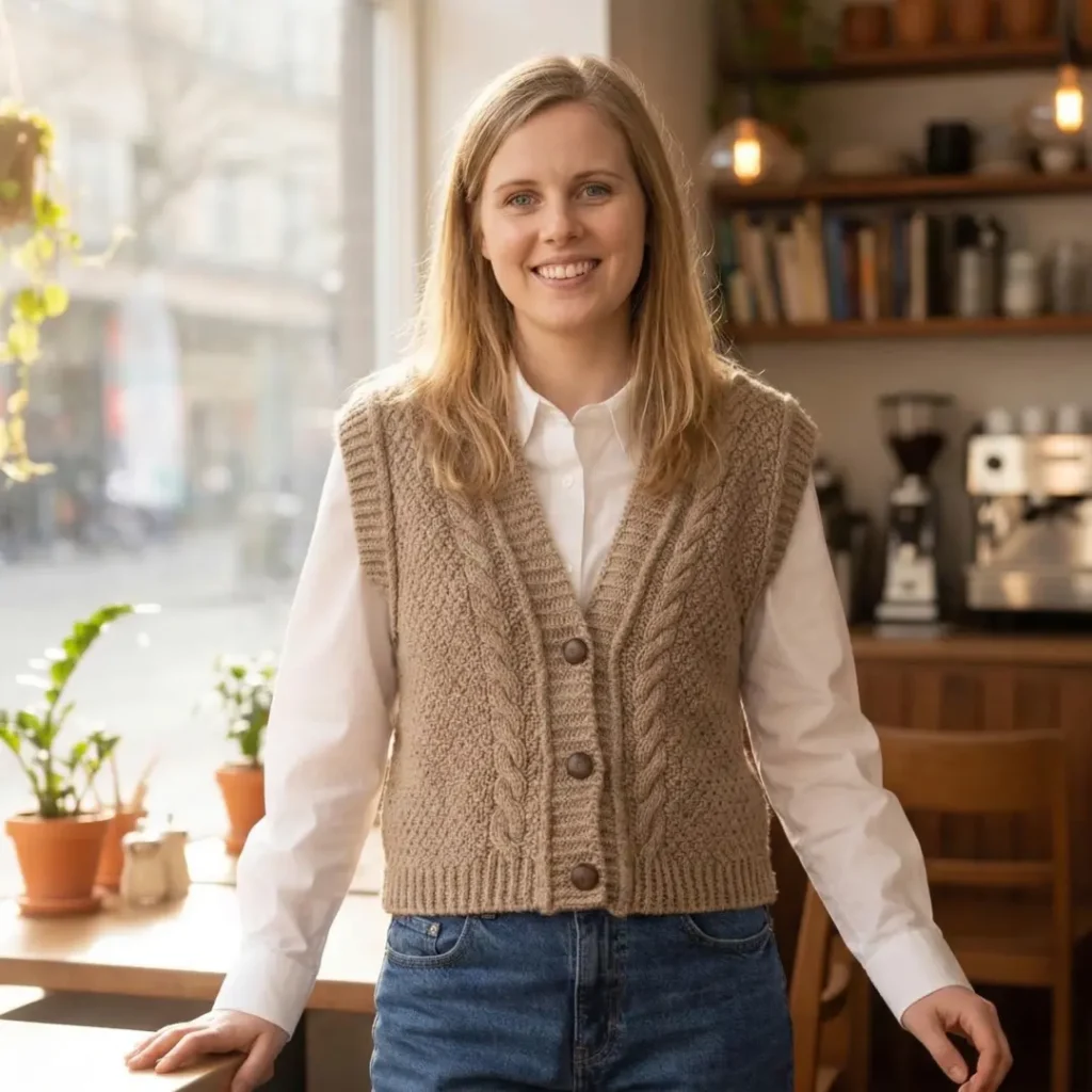 Cable Knit Vest Knitting Pattern